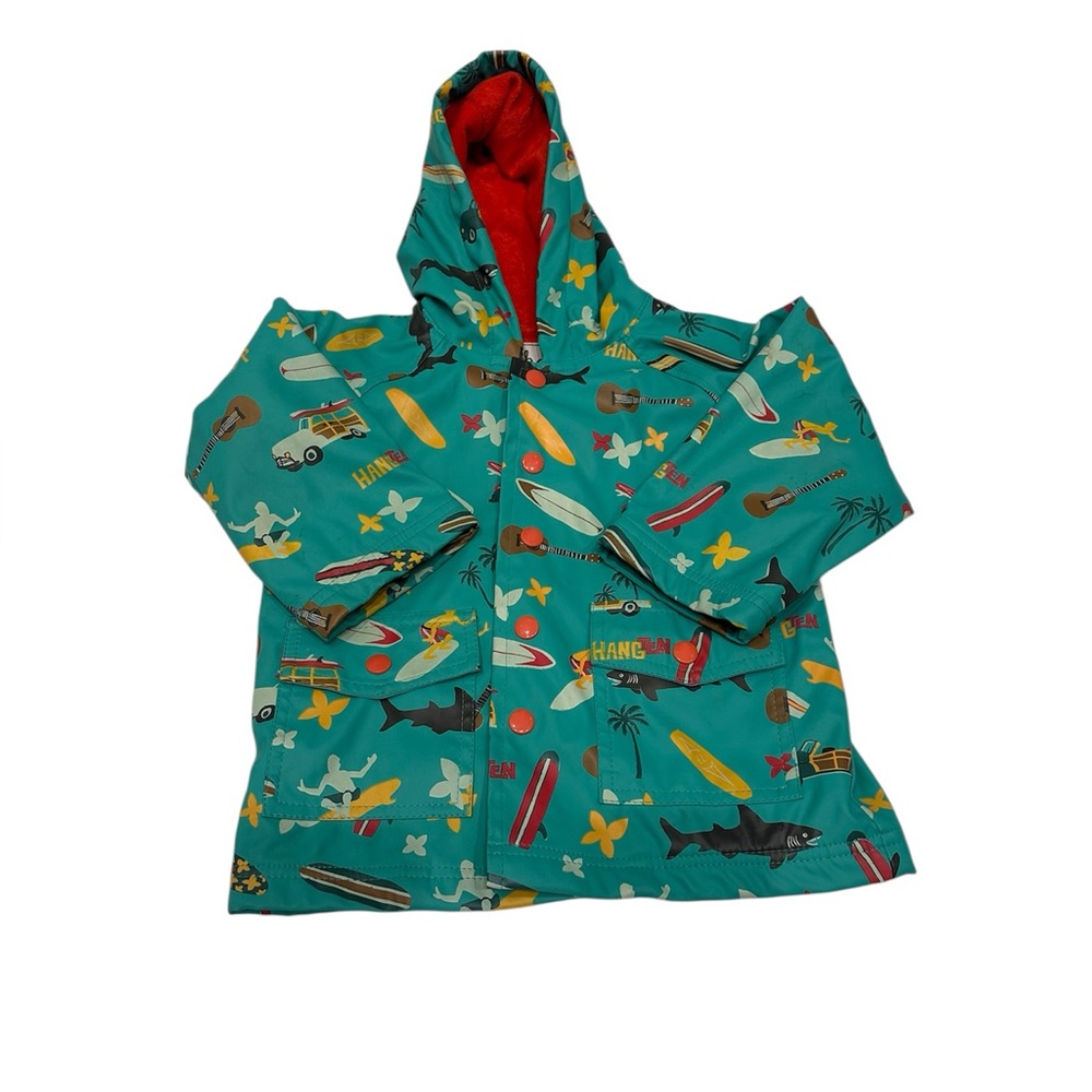 Hatley Baby‎ Rain Jacket Hooded Size 1 Green